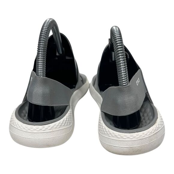 Crocs | Women's Gray LiteRide Stretch Sandals 6 - Picture 5 of 9